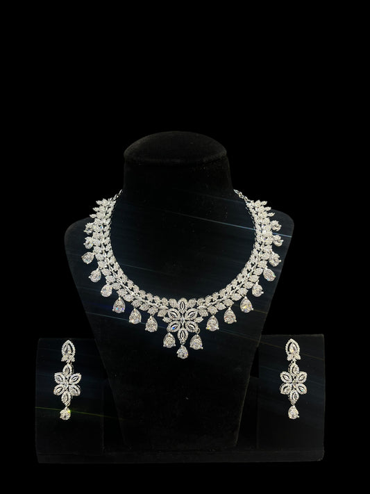 American Diamond Necklace Set (Design 20)