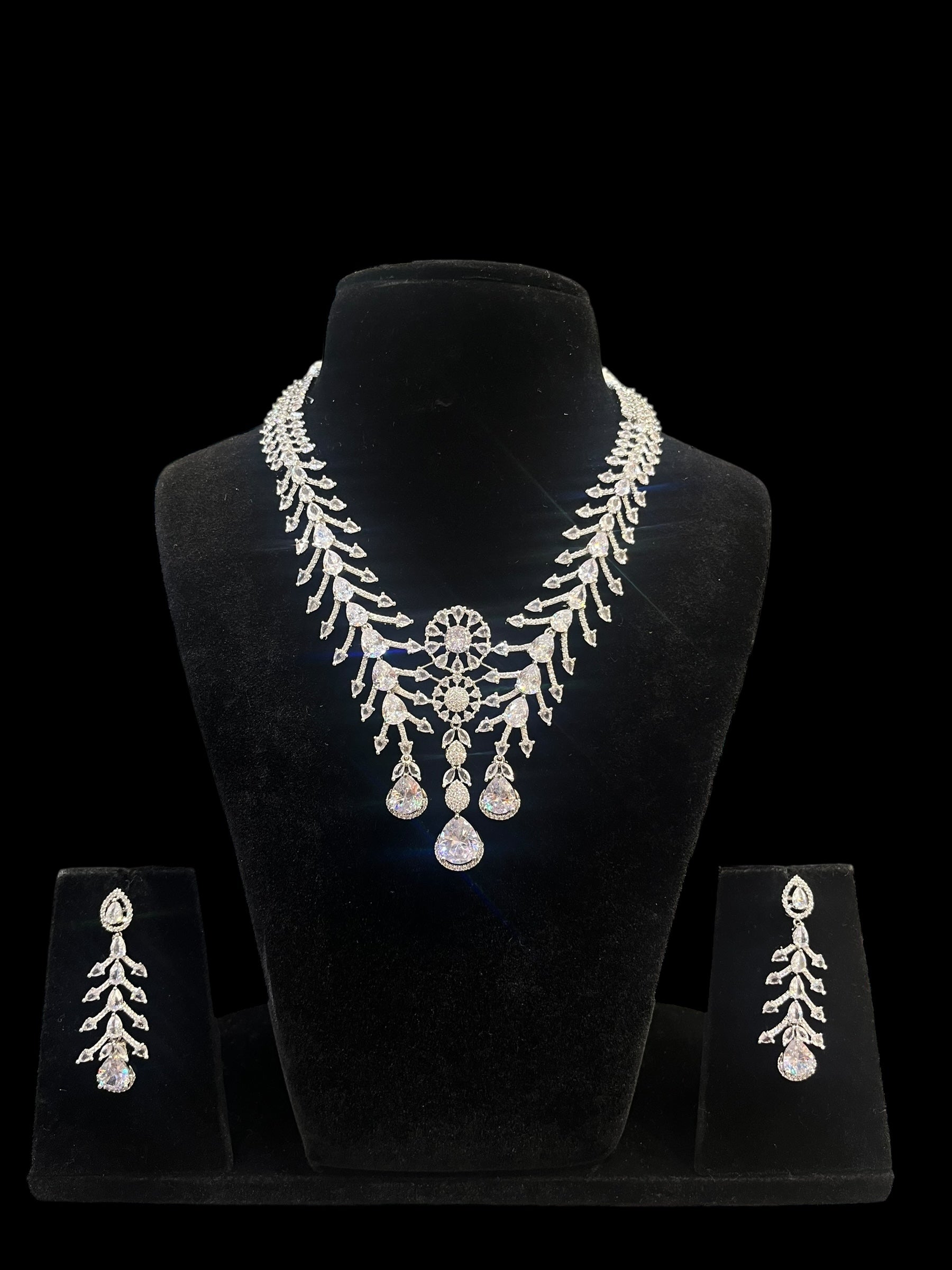 Designer American Diamond Necklace Set (Design 8)