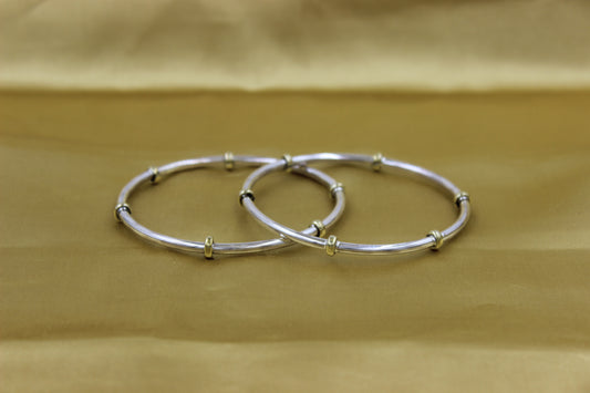 Plain Bangles With Golden Touch