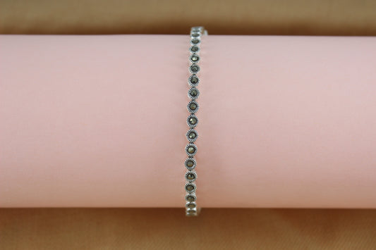 Sleek Dotted Marcasite Bracelet