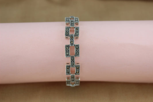 Classy Bold Marcasite Bracelet