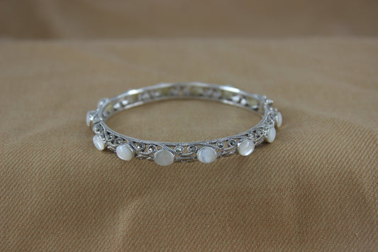 Royal Mother of Pearl Marcasite Bracelet