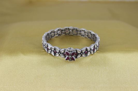 Unique Zirconia & Red Kemp stone Bracelet