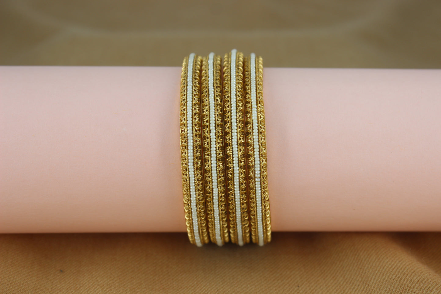 Evergreen thin Moti Bangles ( Design 3)