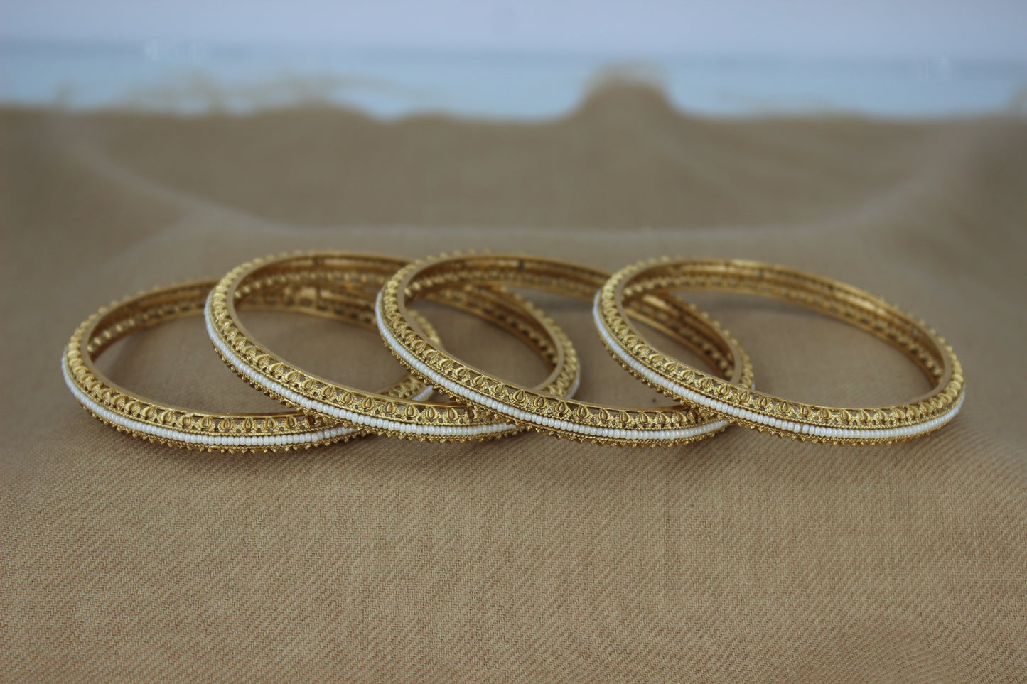 Evergreen thin Moti Bangles ( Design 3)