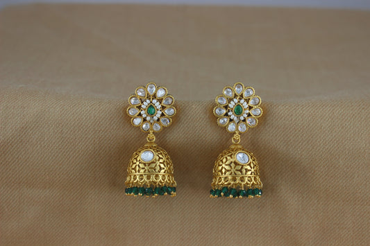 Royal Antique Gold & Kundan Jhumki's (Design 28)