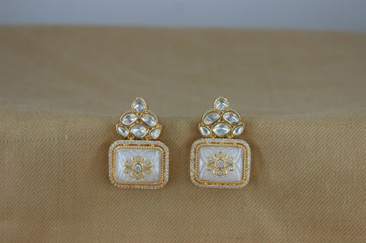 Royal Carving stone & Kundan Hanings (Design 22)